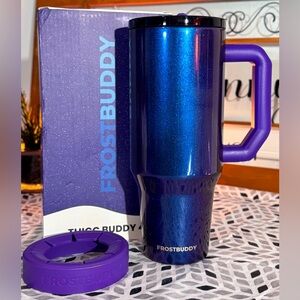 FrostBuddy ThiccBuddy Nebula Glitter 40oz w/ LipBalm+KeyRing Holder Handle NIB